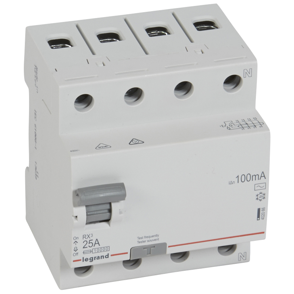 RX3 ВДТ 100мА 25А 4П АС Legrand