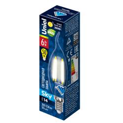 LED-CW35-6W/WW/E14/FR PLS02WH Лампа светодиодная. Форма свеча на ветру LED-CW35-6W/WW/E14/FR PLS02WH Лампа светодиодная. Форма свеча на ветру